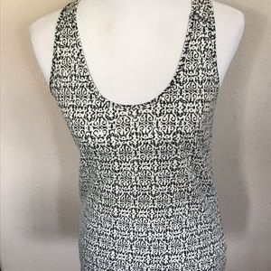 J Crew Women’s Size S Black/White Sequins Sleeveless Shirt Tank Cotton
